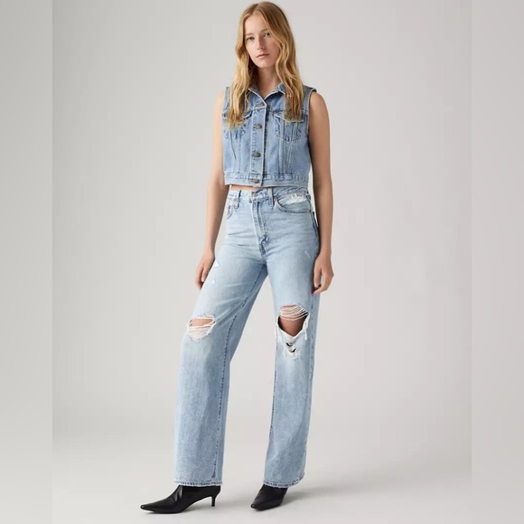 Levi’s RIBCAGE WIDE LEG WOMEN'S JEANS in Bin Day, 26x30 - Picture 5 of 8